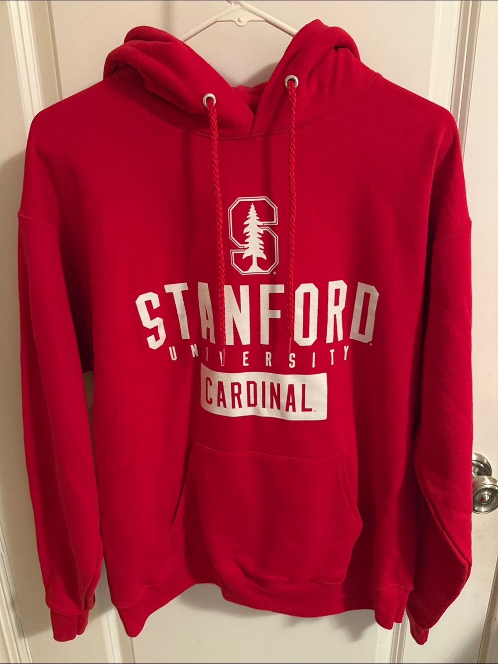 Hanes Stanford Cardinal Red Hoodie, Men’s Size M